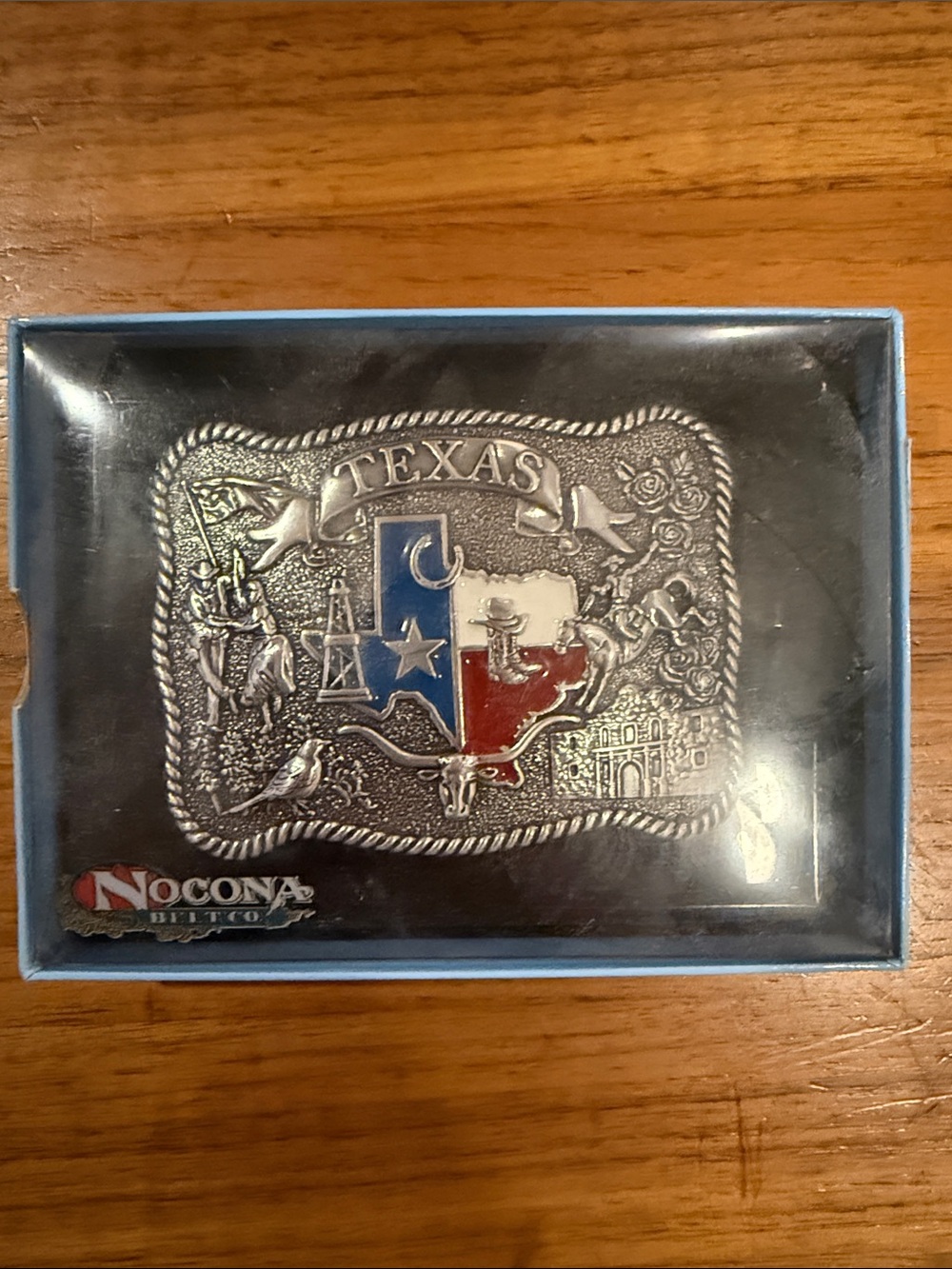 New Nocona Men's Texas State Belt Buckle